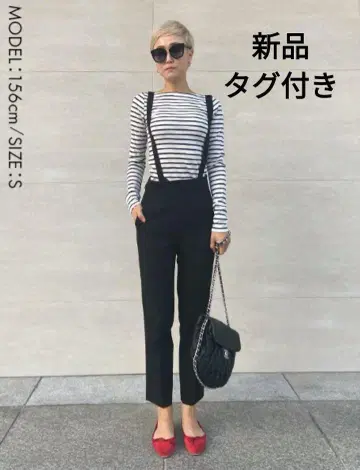 택 포함 새상품 JENNE 서스펜더 팬츠