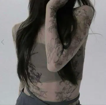 melt the lady lily tattoo tops Black