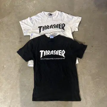 THRASHER T셔츠 2장 세트 블랙 화이트