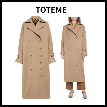 Toteme 코튼 블렌드 더블 트렌치코트 34
