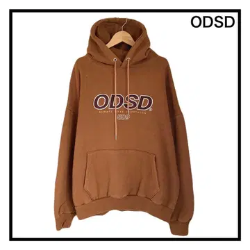 ODSD 후드티 한국 브라운 여성용 빅 로고 자수 긴팔 L