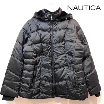 [ 새상품급 ] NAUTICA(노티카) 볼륨 퍼 패딩 자켓 블랙 XL