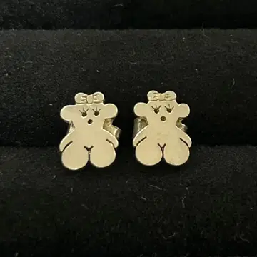 [ TOUS ] 실버 925 귀걸이 곰 모티브 테디베어 0918007
