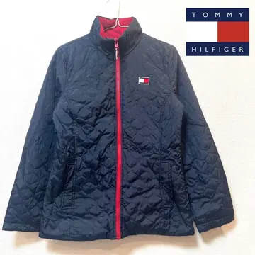 타미힐피거 로고 하이넥 자켓 네이비