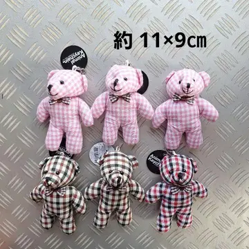 New 가격 인하 상품 애니멀 키체인 곰 체크 마스코트 봉제 인형