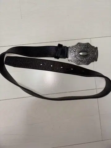 블랙 가죽 벨트 장식 버클