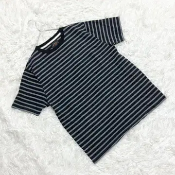 [ 빔즈 ] (L) 크루넥 보더 반팔 티셔츠 일본제 얇은 소재 다크