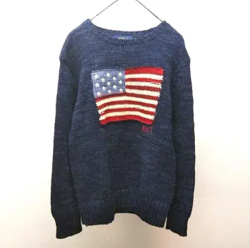 폴로 랄프로렌 성조기 S 150 여성용 빈티지 구제 의류 레어