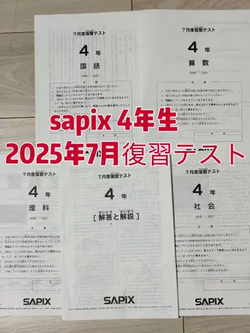 4학년 Sapix 2025년 7월 복습 테스트 사피스