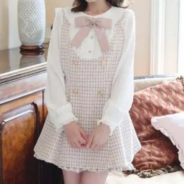 LIZLISA 트위드 셋업 핑크