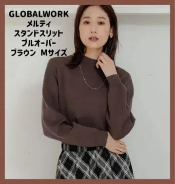 [ 새상품급 ] GLOBALWORK M 사이즈 멜티 스탠드 슬릿 풀오버