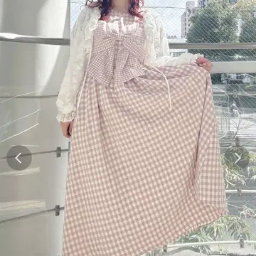메리제니 깅엄리본 원피스 핑크 merry jenny