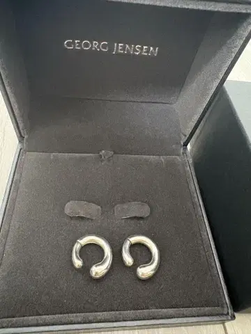 GEORG JENSEN 실버 후프 귀걸이 새상품급