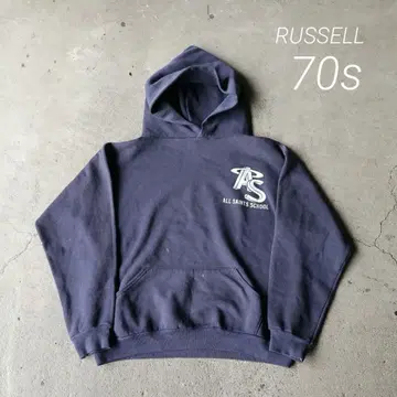RUSSELL USA 금 택 러셀 후드티 후디 네이비 M