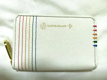 CASTELBAJAC 스트라이프 코인 케이스 화이트