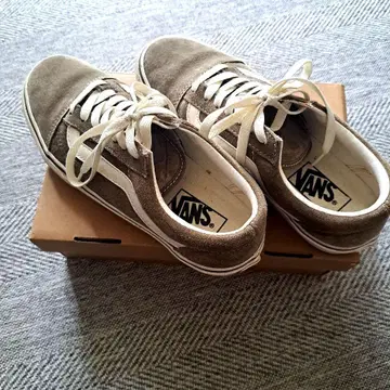 VANS 카키 브라운 스웨이드 로우컷 스니커즈 반스 24cm