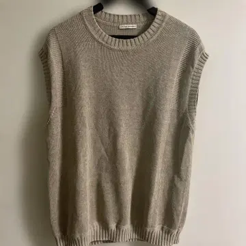 UNITED ARROWS 베이지 니트 베스트 사이즈 L
