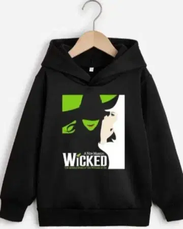 S 사이즈 Wicked 후드티 블랙 브로드웨이 뮤지컬 두 마녀