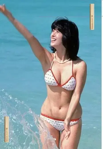 하야시 나오코 비치 바람 방향 A1 광택 사진 포스터