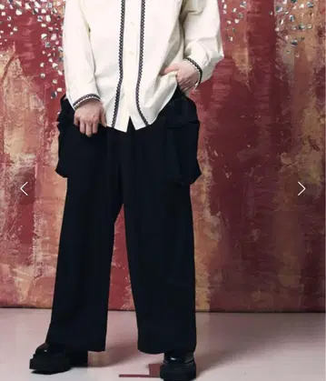 MAISON SPECIAL 롱 벨트 토글 트윌 카고 팬츠 블랙 1 사이즈