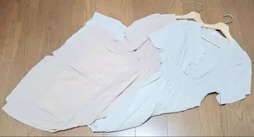 내추럴 꾸뛰르 플레어 슬리브 고급 원피스 민트 베이지 묶음 판매