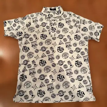 MUNSINGwear 펭귄 로고 패턴 반팔 피케 셔츠