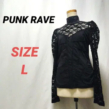 PUNK RAVE 레이스 티셔츠 블랙 y2k 페어리 그런지