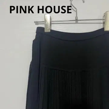 PINK HOUSE 핑크하우스 블랙 플리츠 롱 스커트 울