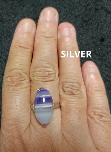 퍼플 데드스탁? SILVER 천 개의 시스루 반지