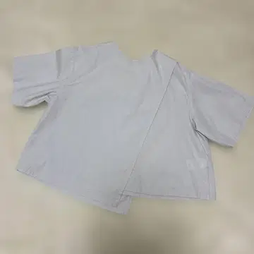 미즈이로 인드 비대칭 레이어드 셔츠 블라우스 반팔