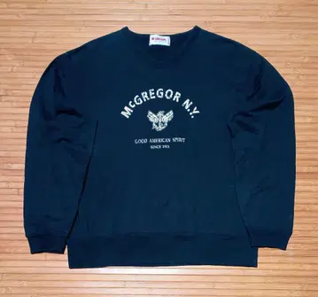 MCGREGOR 맥레거 90s 맨투맨 블랙 로고 프린트