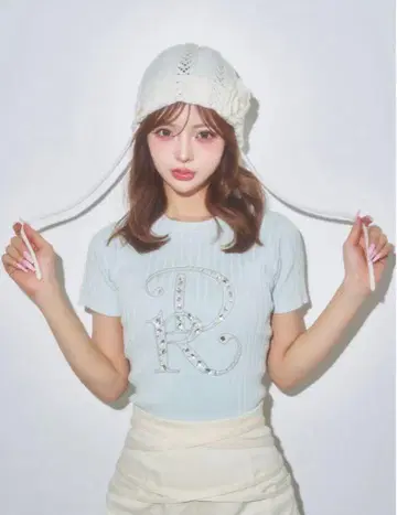 Darich 다리치 DR 비쥬 리브 니트탑 SAX 스카이블루