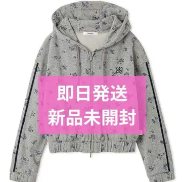 SNIDEL 스나이델 uv컷 후디 후드티 꽃무늬 플라워