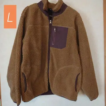 더블 포커스 보아 자켓 L 사이즈 브라운 퍼플