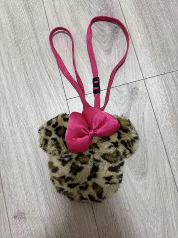 레오파드 무늬 디즈니 리조트 디즈니 코인 케이스 파우치 미니백