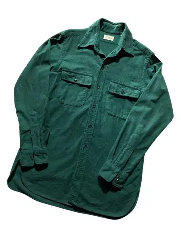 60s 70s LLBean 플란넬 셔츠 필기체 택 L 사이즈