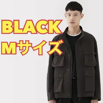[ 블랙 M ] MUJI LABO 무지 라보 나일론 워크 블루종