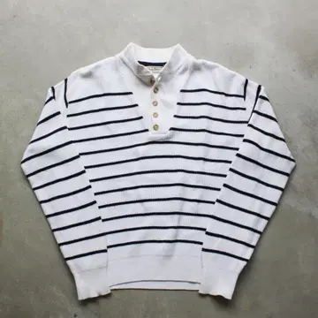 80s L.L.Bean 스트라이프 헨리넥 스웨터 니트 USA제