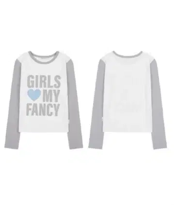 GIRLS MY FANCY 긴팔T셔츠 화이트/그레이