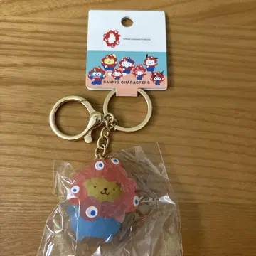 산리오 미야쿠미야쿠 변신 입체 마스코트 클리어 컬러 키링 폼폼푸딩
