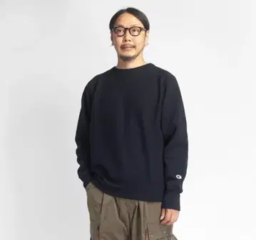 새상품 챔피온 리버스 위브 청단택 블랙 XL