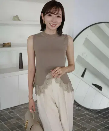 anuans 레이스 앵글 헴 니트