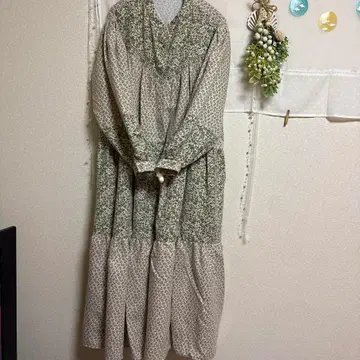 SM2 꽃무늬 긴팔 롱 원피스