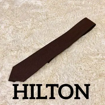 [새상품급] HILTON 힐튼 넥타이 솔리드 패턴 브라운 계열