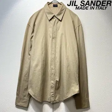 레어 JIL SANDER 고급 비익 스냅 디자인 긴팔 셔츠 38