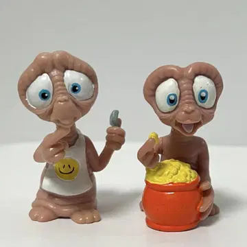 [레어] E.T. 피규어 PVC 애니메이션 아플로즈 2개 세트 et