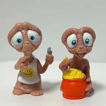 [레어] E.T. 피규어 PVC 애니메이션 아플로즈 2개 세트 et