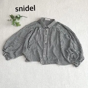 s.1573 [스나이델] 돌먼 슬리브 볼륨 셔츠 스트라이프 F