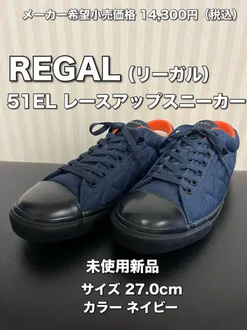 새상품 미사용 REGAL 51EL 네이비 스니커즈 27.0cm