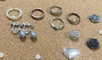 플라티나, 실버, 순은, 반지 + 귀찌, 비즈 반지